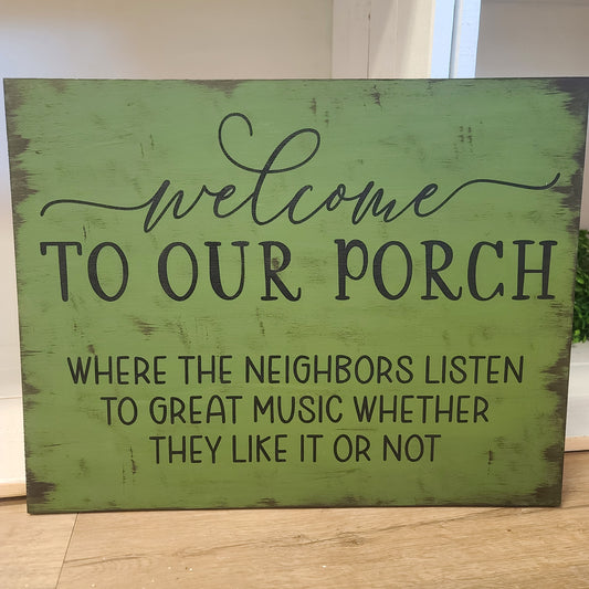 Welcome to Our Porch wall decor