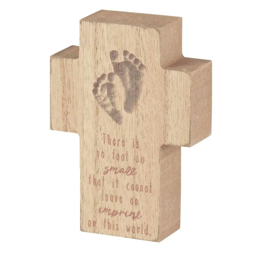 No Foot So Small Baby Tabletop Cross