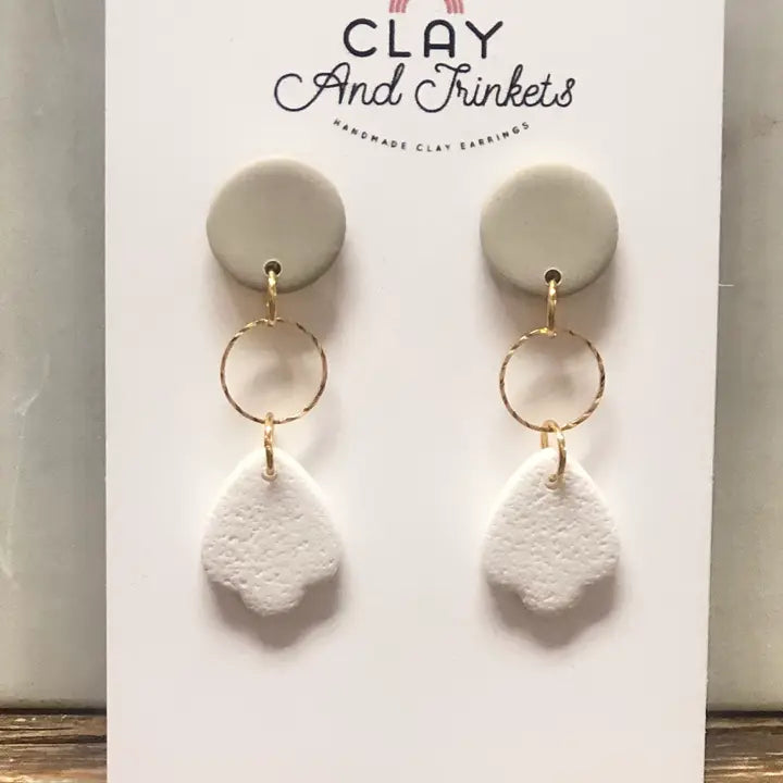 Mini Petal Drop Clay Earrings