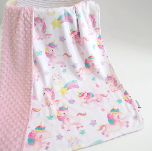 Baby and Toddler Minky Blanket- Unicorns