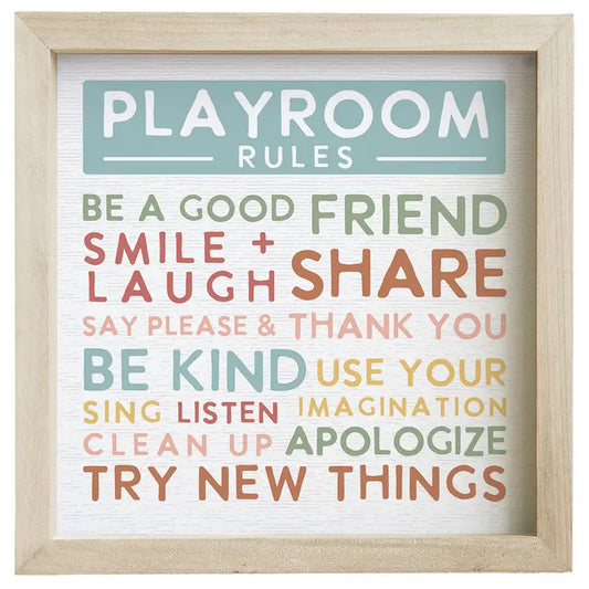 Playroom Rules Wall Decor