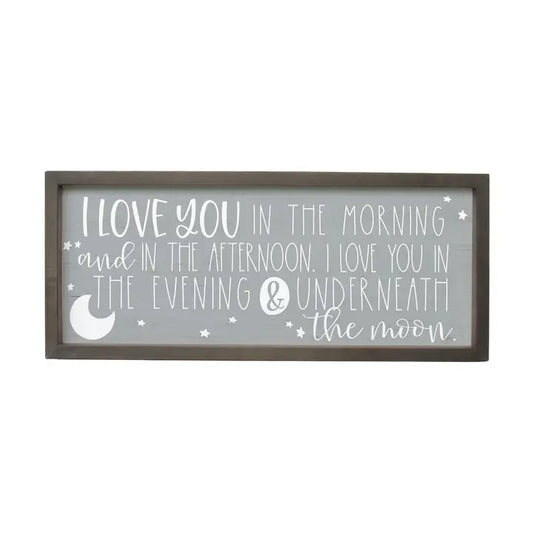 I Love You In the Morning Wall Decor